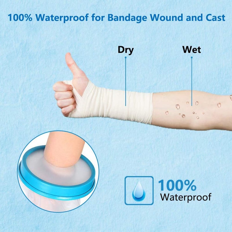 VALLEYWIND Kids Arm Cast Cover for Shower Bath Teens Waterproof and Watertight Cast Bandage Protector Bag for Broken Surgery Wound Arm, Hands, Wrists,Protector Bag (S-17.5inches) - Image 4